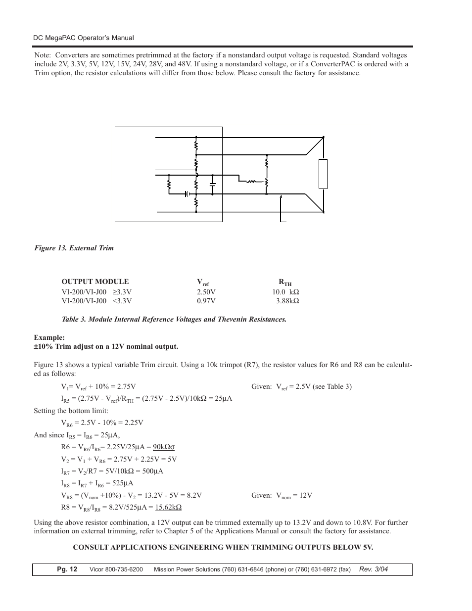 Vicor DC MegaPAC DC-DC Switcher User Manual | Page 12 / 18