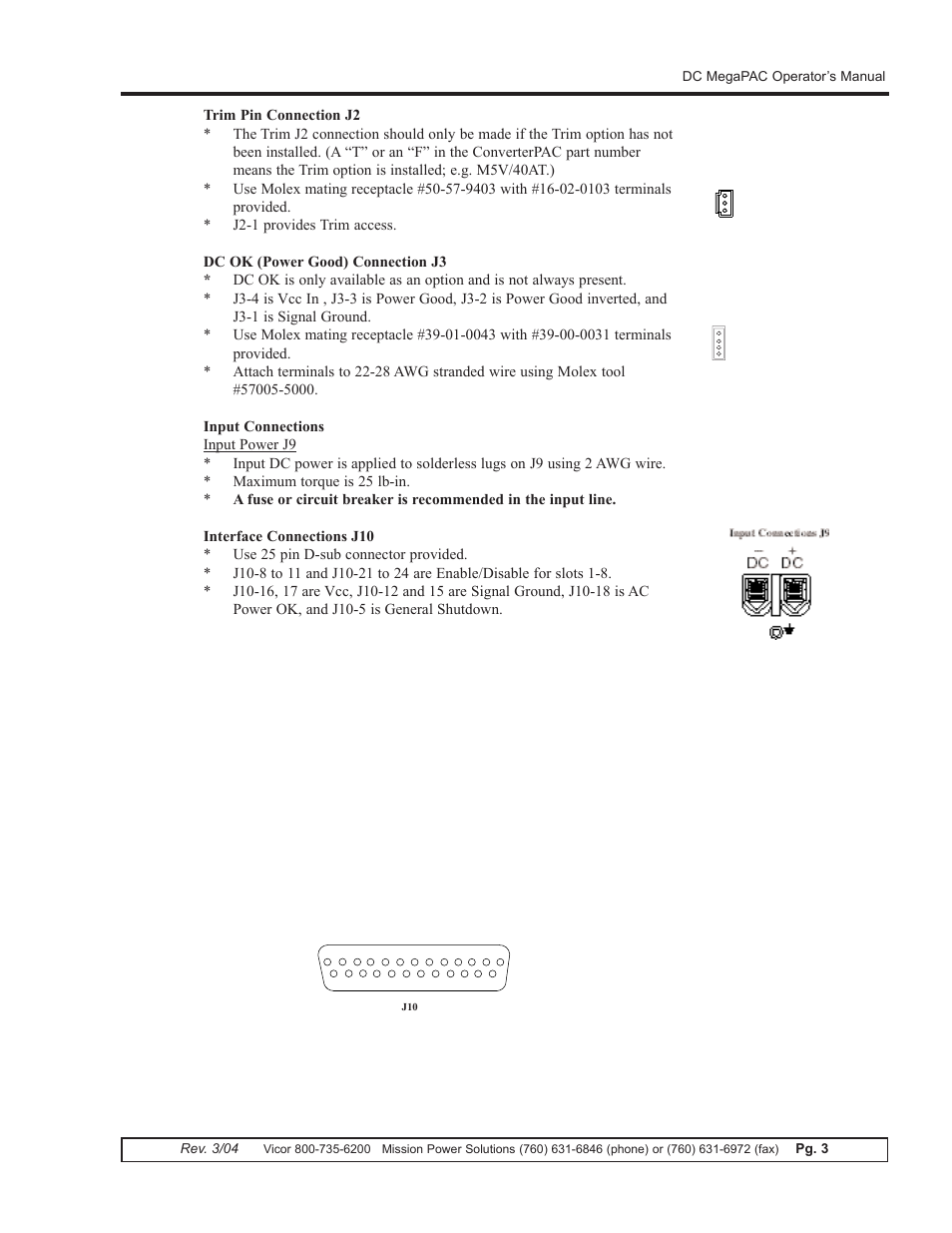 Vicor DC MegaPAC DC-DC Switcher User Manual | Page 3 / 18