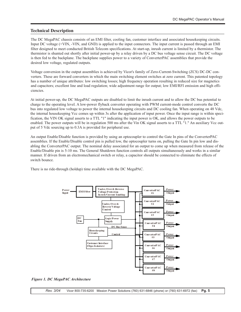 Technical description | Vicor DC MegaPAC DC-DC Switcher User Manual | Page 5 / 18