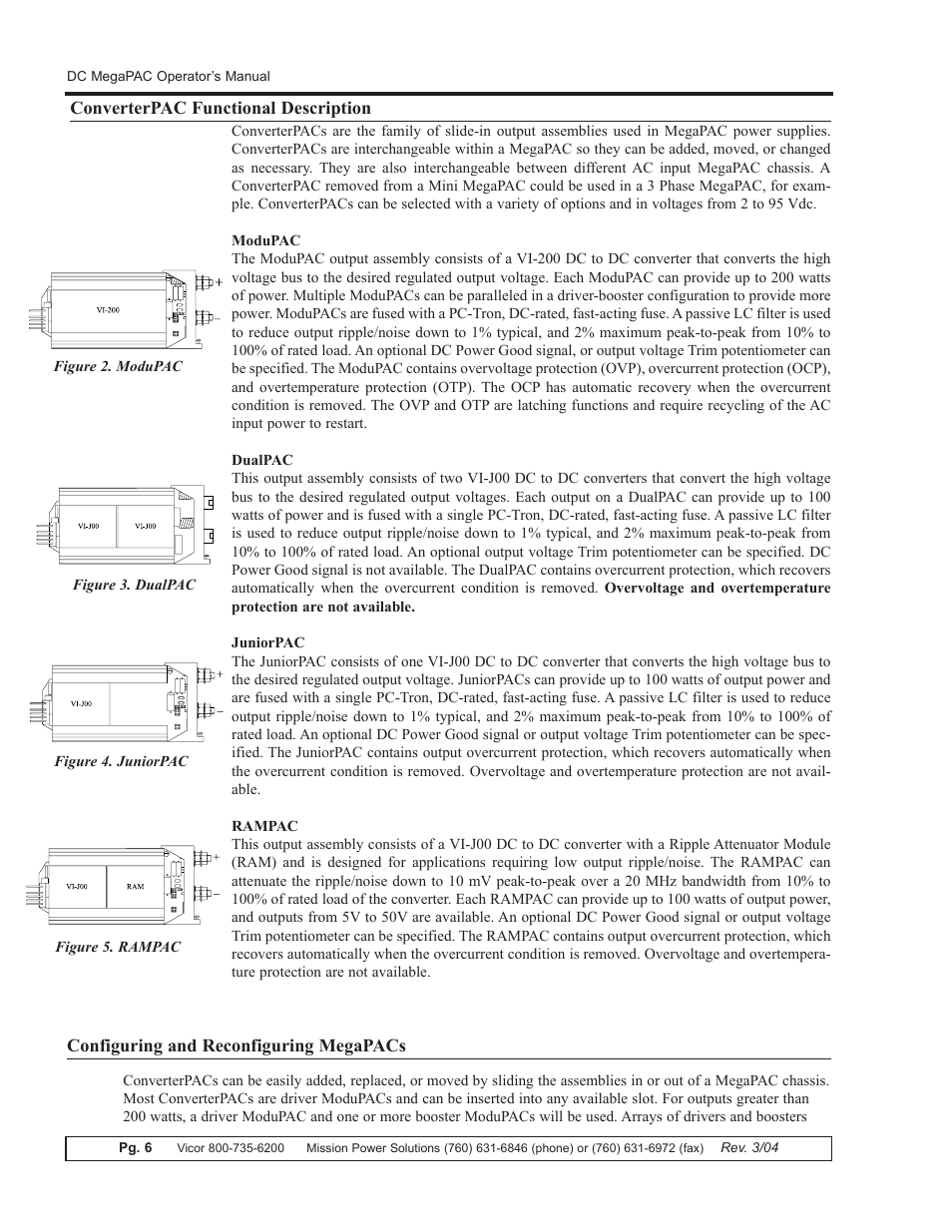 Vicor DC MegaPAC DC-DC Switcher User Manual | Page 6 / 18