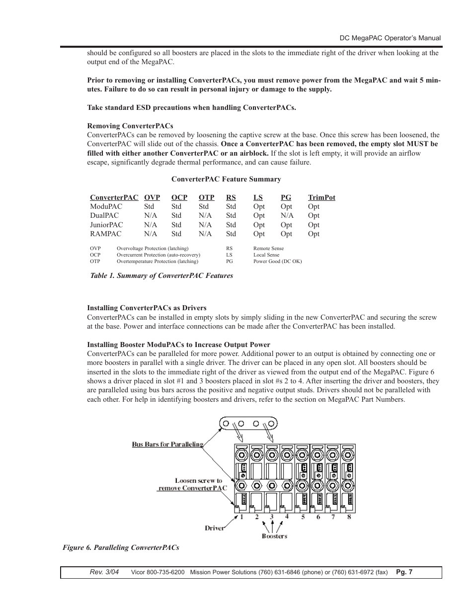 Vicor DC MegaPAC DC-DC Switcher User Manual | Page 7 / 18