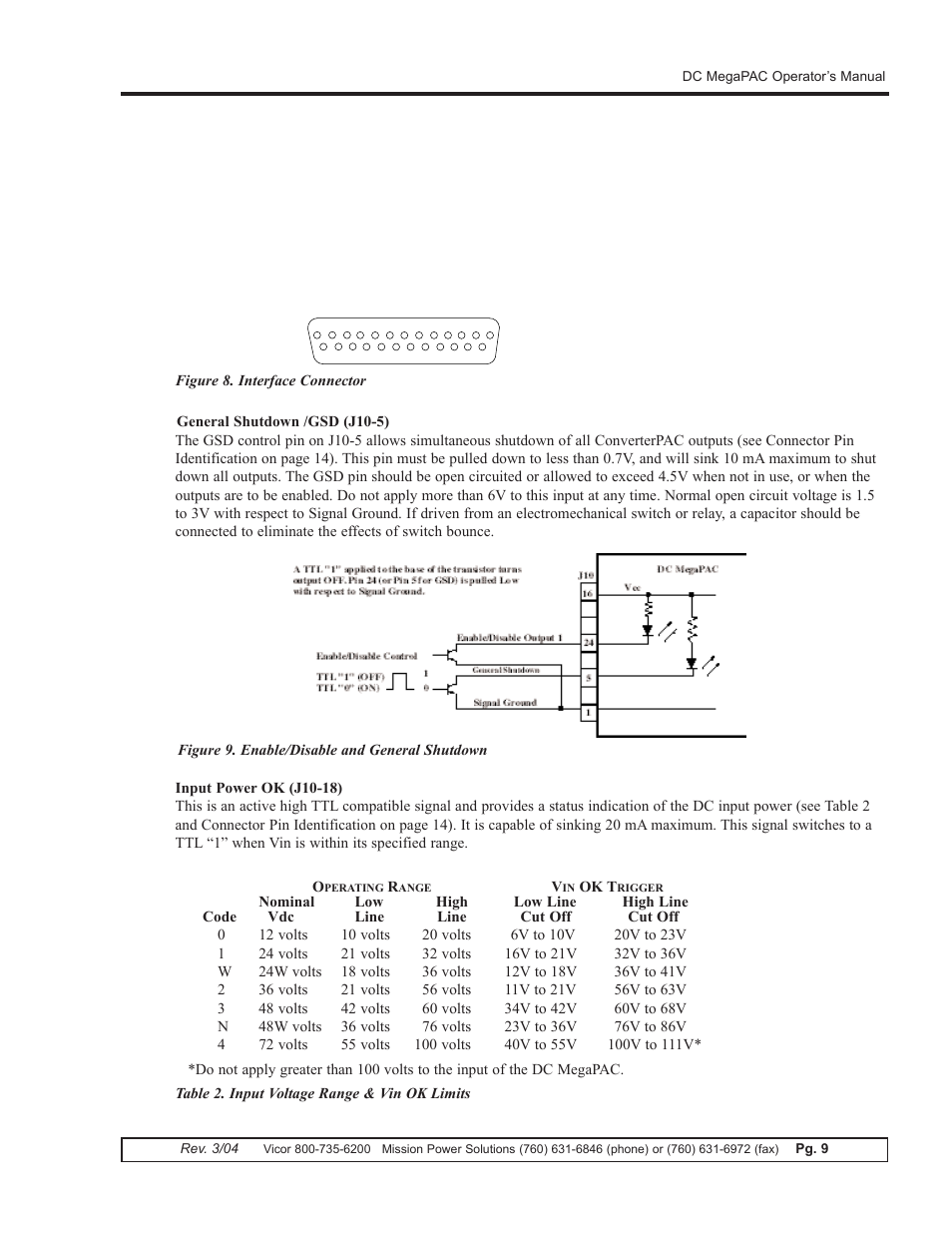 Vicor DC MegaPAC DC-DC Switcher User Manual | Page 9 / 18