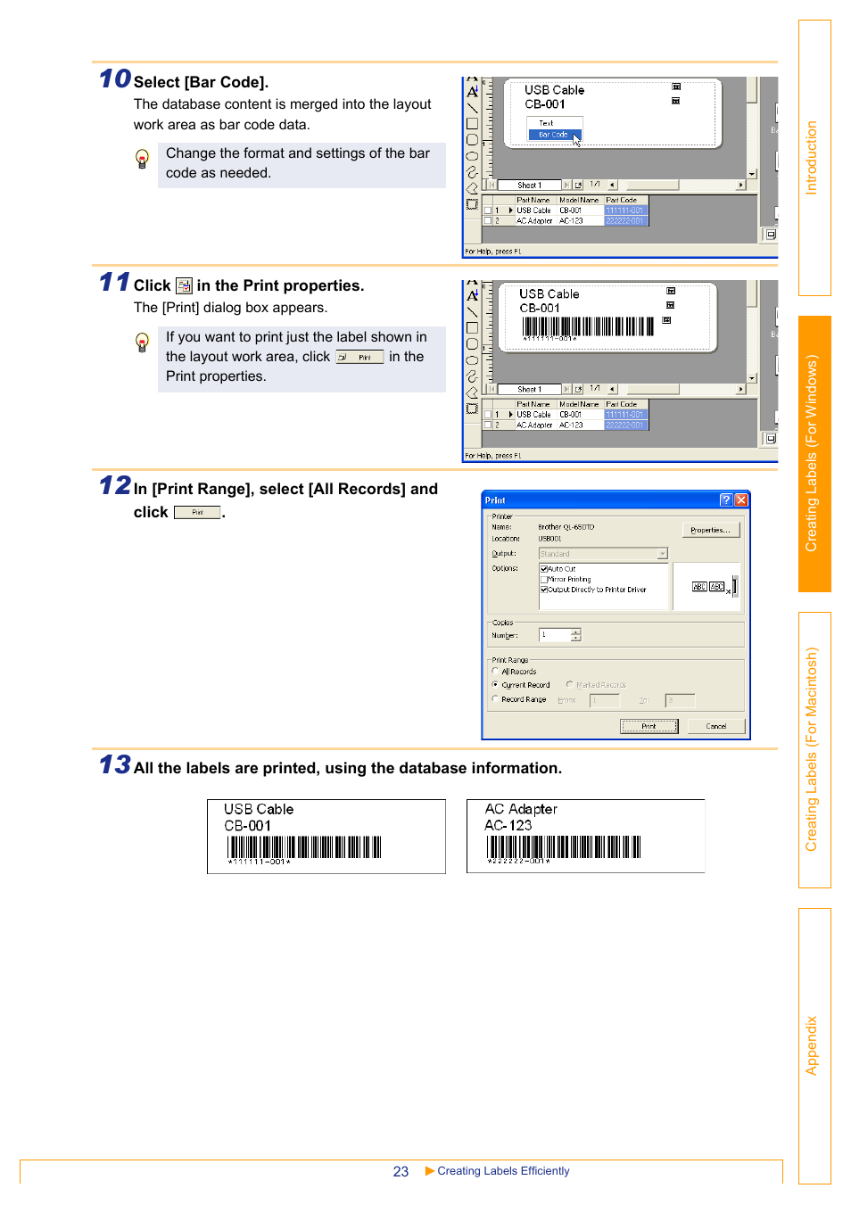 Brother QL-650TD User Manual | Page 23 / 65