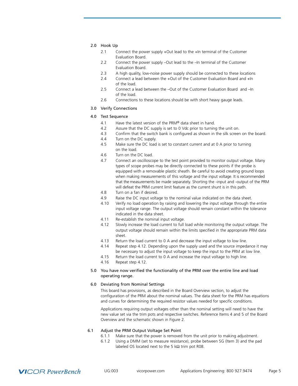 Vicor VTM Customer Evaluation Boards User Manual | Page 5 / 9