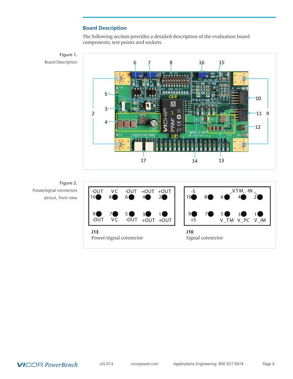 Board description | Vicor VI Chip PRM Evaluation Board User Manual | Page 4 / 27