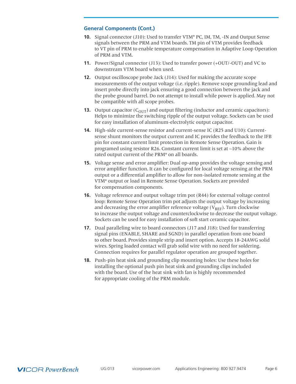 Vicor VI Chip PRM Evaluation Board User Manual | Page 6 / 27