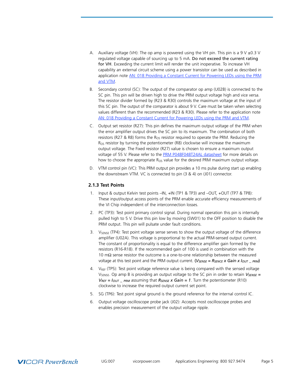 Vicor Constant Current (CC) Demonstration Board User Manual | Page 5 / 17