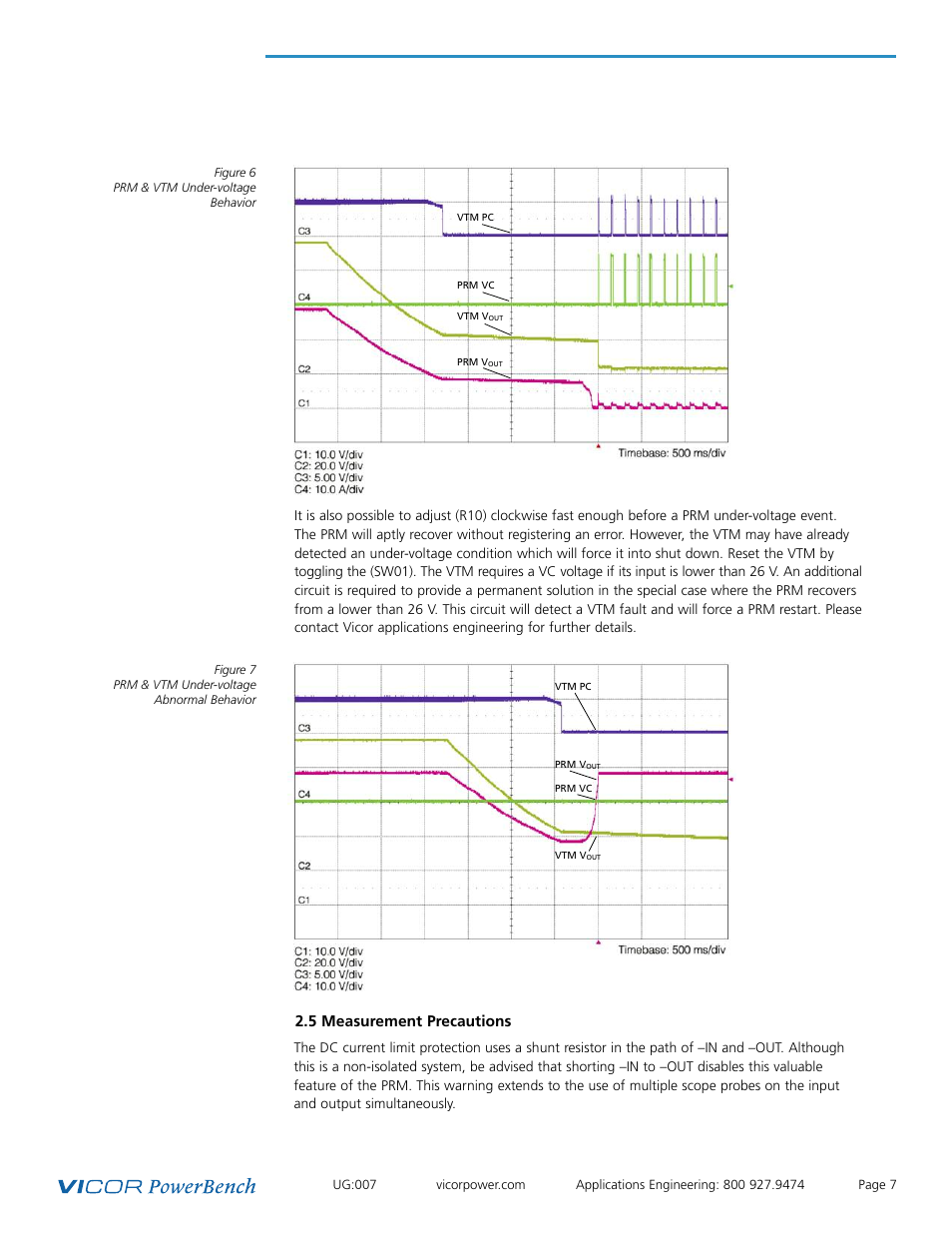 5 measurement precautions | Vicor Constant Current (CC) Demonstration Board User Manual | Page 7 / 17