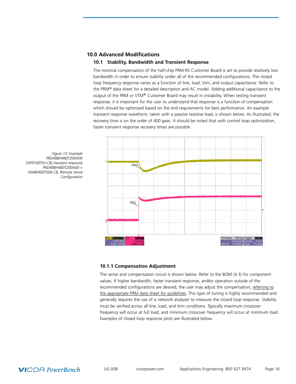 0 advanced modifications | Vicor Half-chip PRM-RS Customer Board User Manual | Page 16 / 19