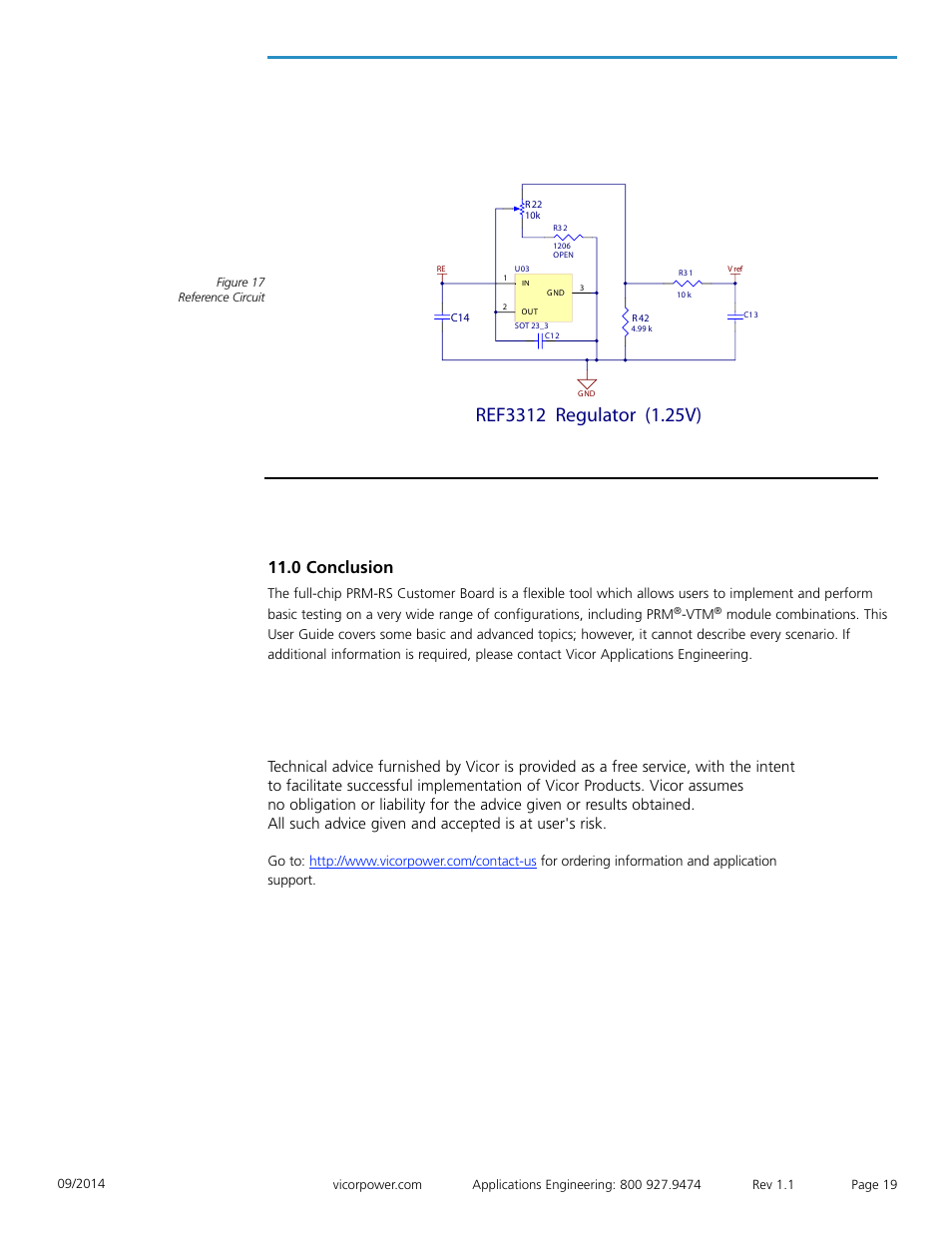 0 conclusion | Vicor Full-chip PRM-RS Customer Board User Manual | Page 19 / 19