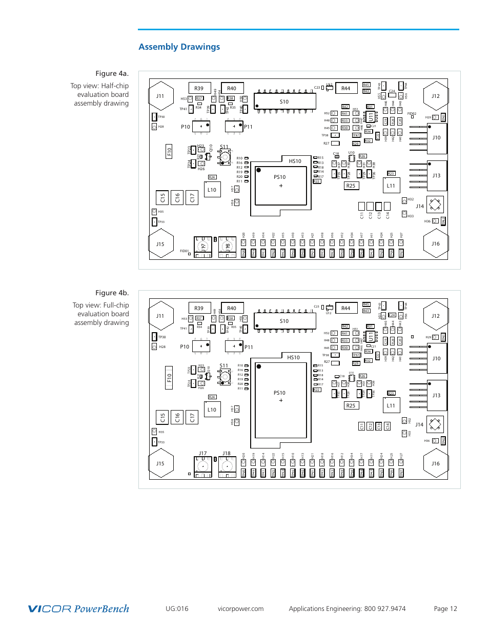 Assembly drawings, Fid0 2 fid01 | Vicor VI Chip Remote Sense PRM Evaluation Board User Manual | Page 12 / 25