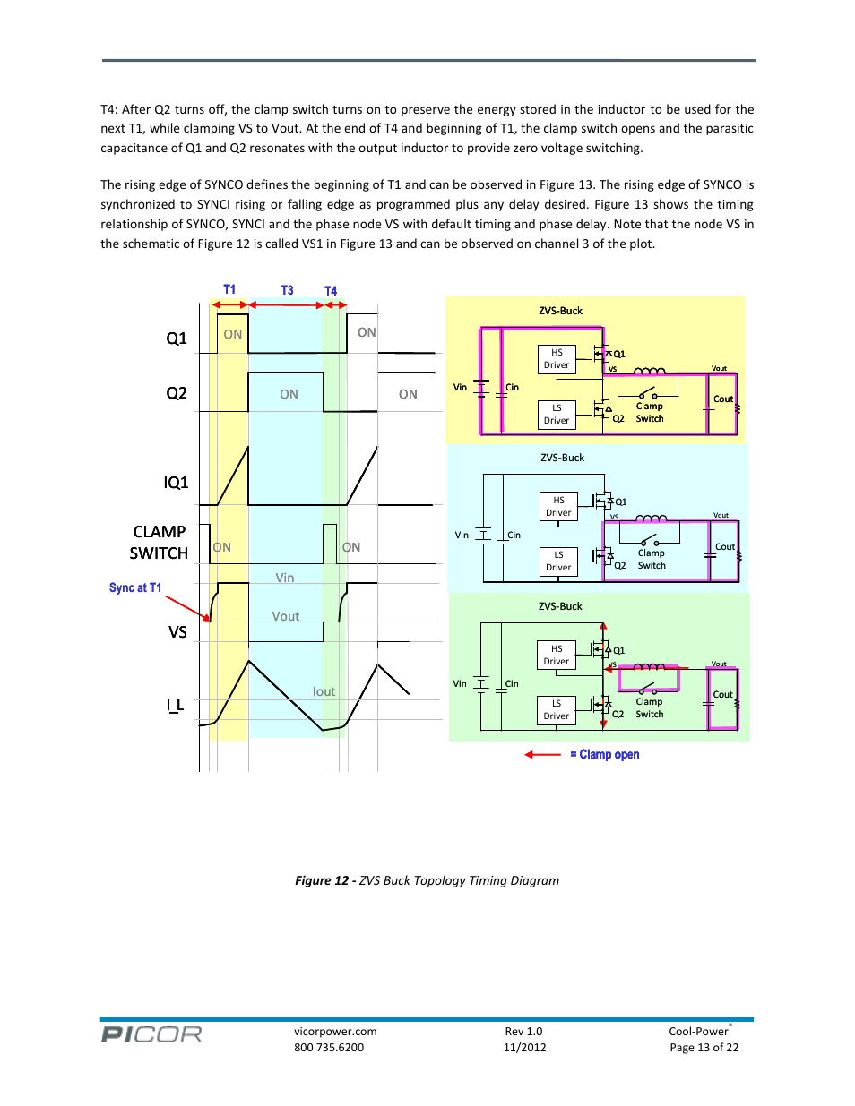 Pi33xx-2x i, C digital interface guide, Q1 q2 clamp switch vs | Vicor PI33XX-2X I2C Digital Interface Guide User Manual | Page 13 / 22