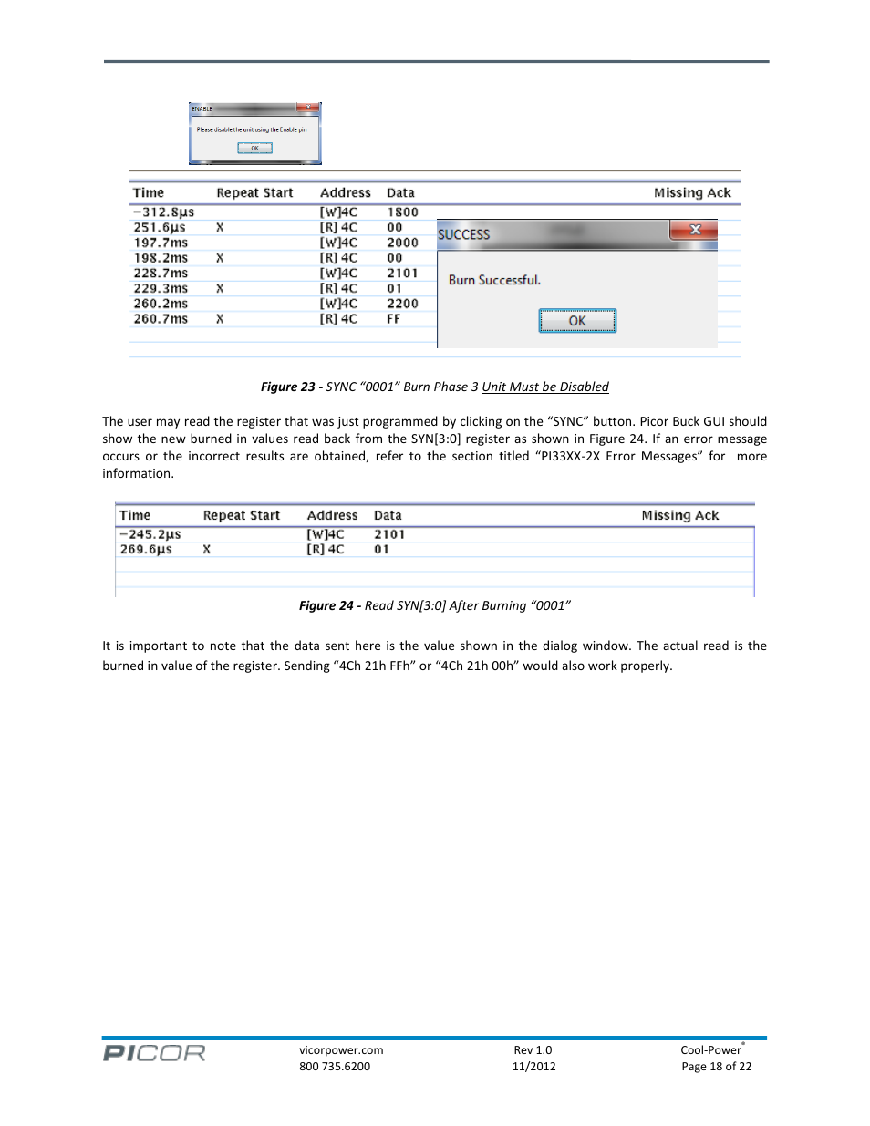 Pi33xx-2x i, C digital interface guide | Vicor PI33XX-2X I2C Digital Interface Guide User Manual | Page 18 / 22