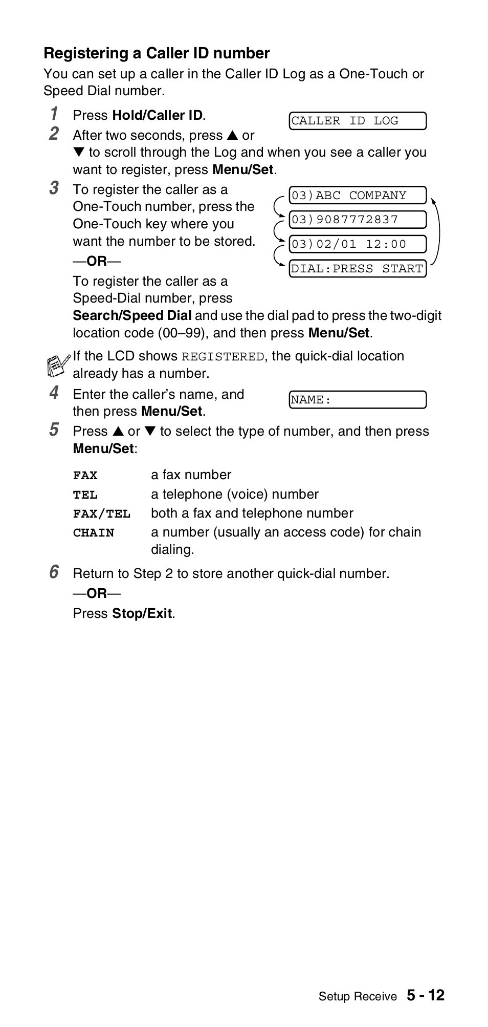 Brother FAX-575 User Manual | Page 55 / 114