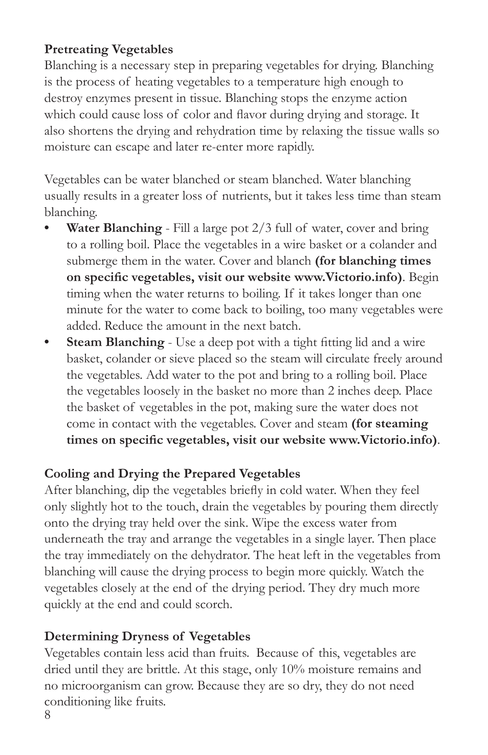 Victorio VKP1006 Food Dehydrator User Manual | Page 10 / 20