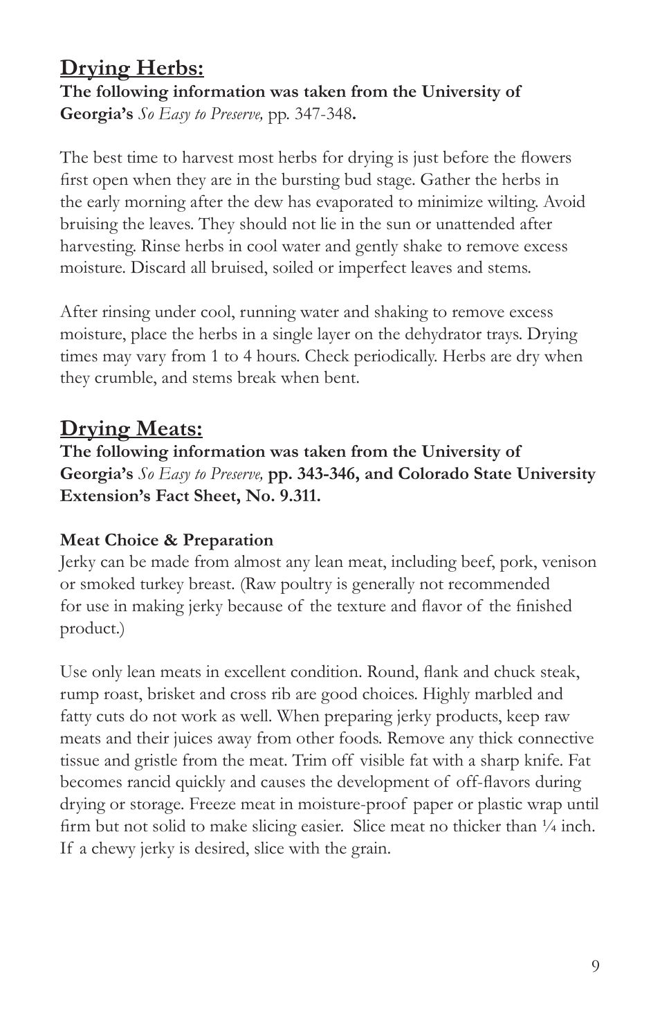 Drying herbs, Drying meats | Victorio VKP1006 Food Dehydrator User Manual | Page 11 / 20