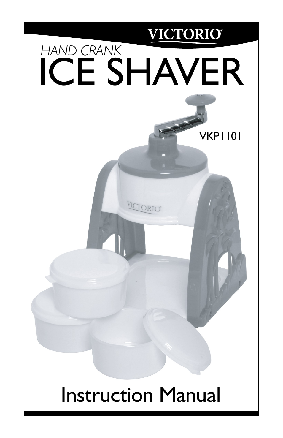 Victorio VKP1101 Hand Crank Ice Shaver User Manual | 8 pages