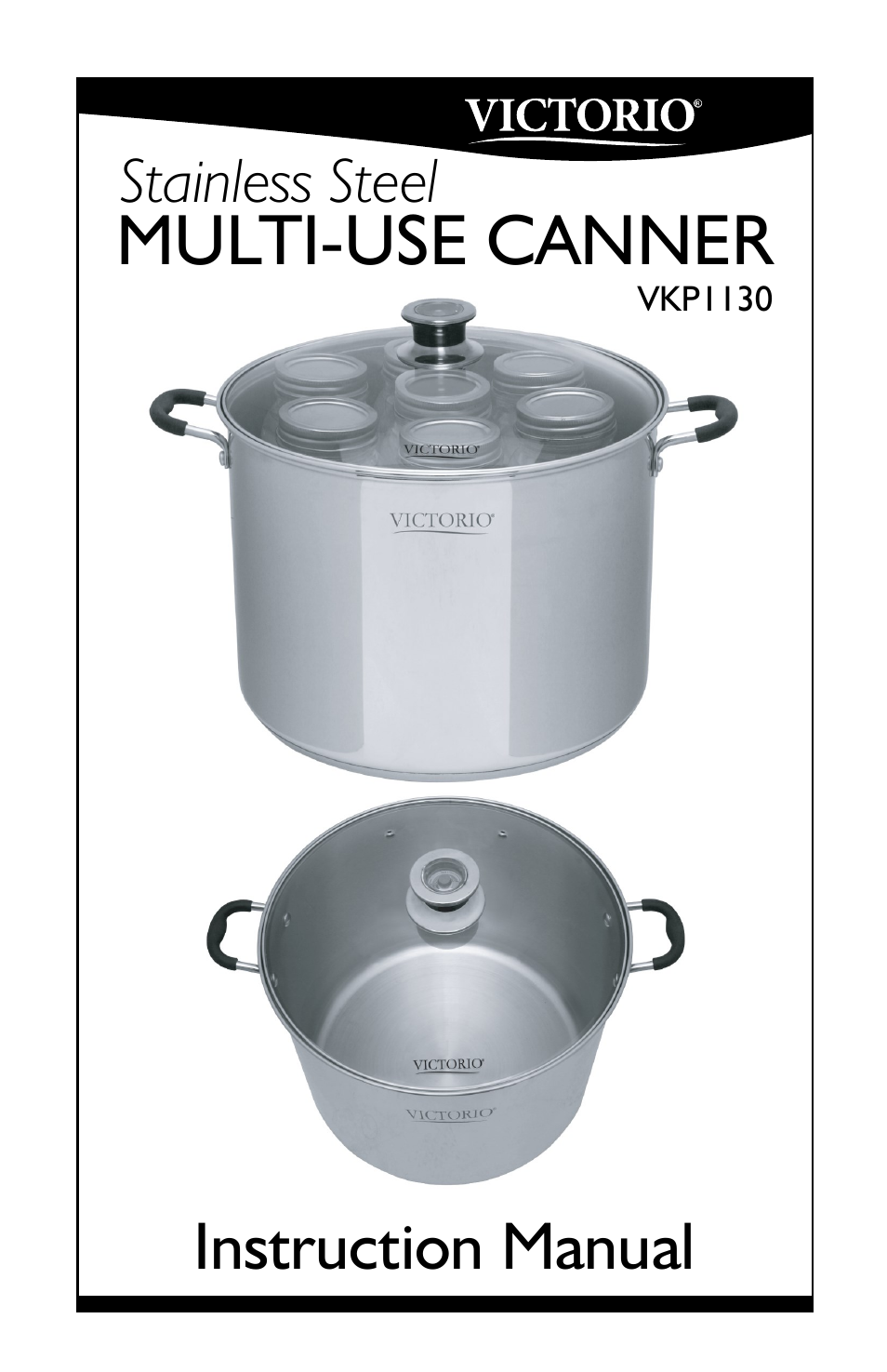 Victorio VKP1130 Stainless Steel Canner User Manual | 20 pages
