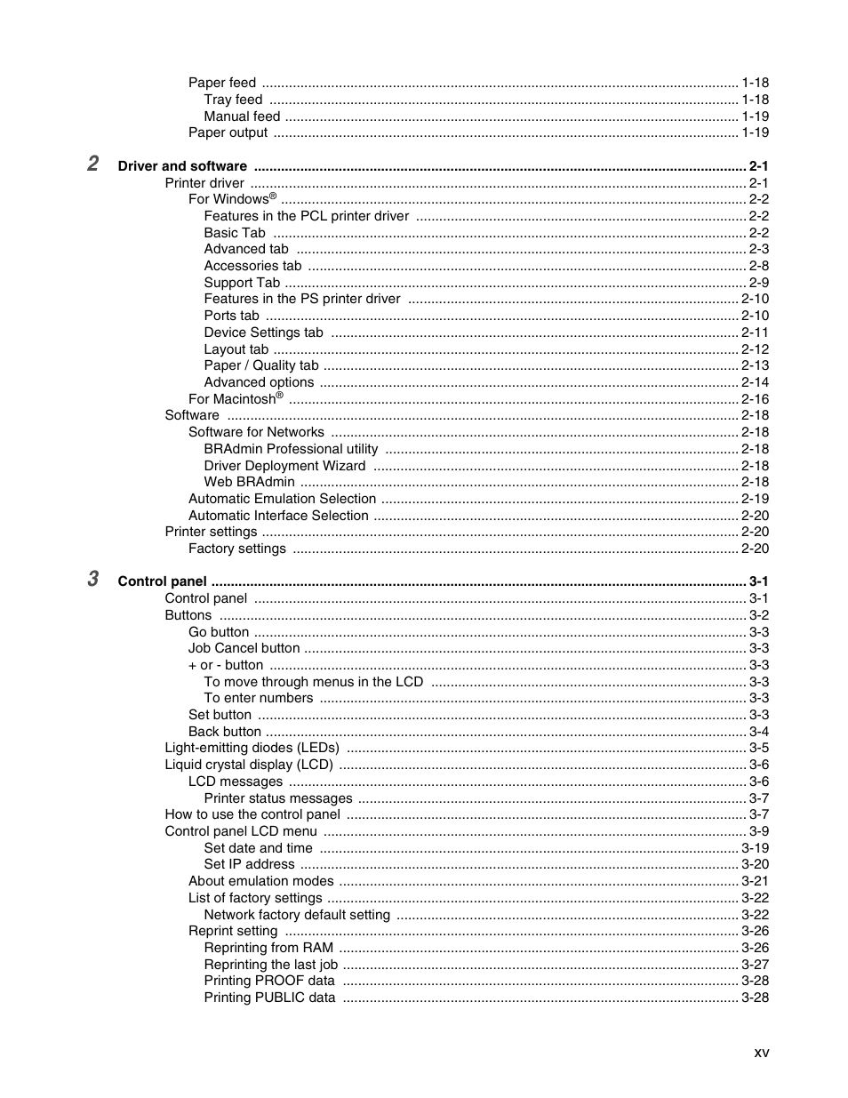 Brother HL 2700CN User Manual | Page 16 / 162