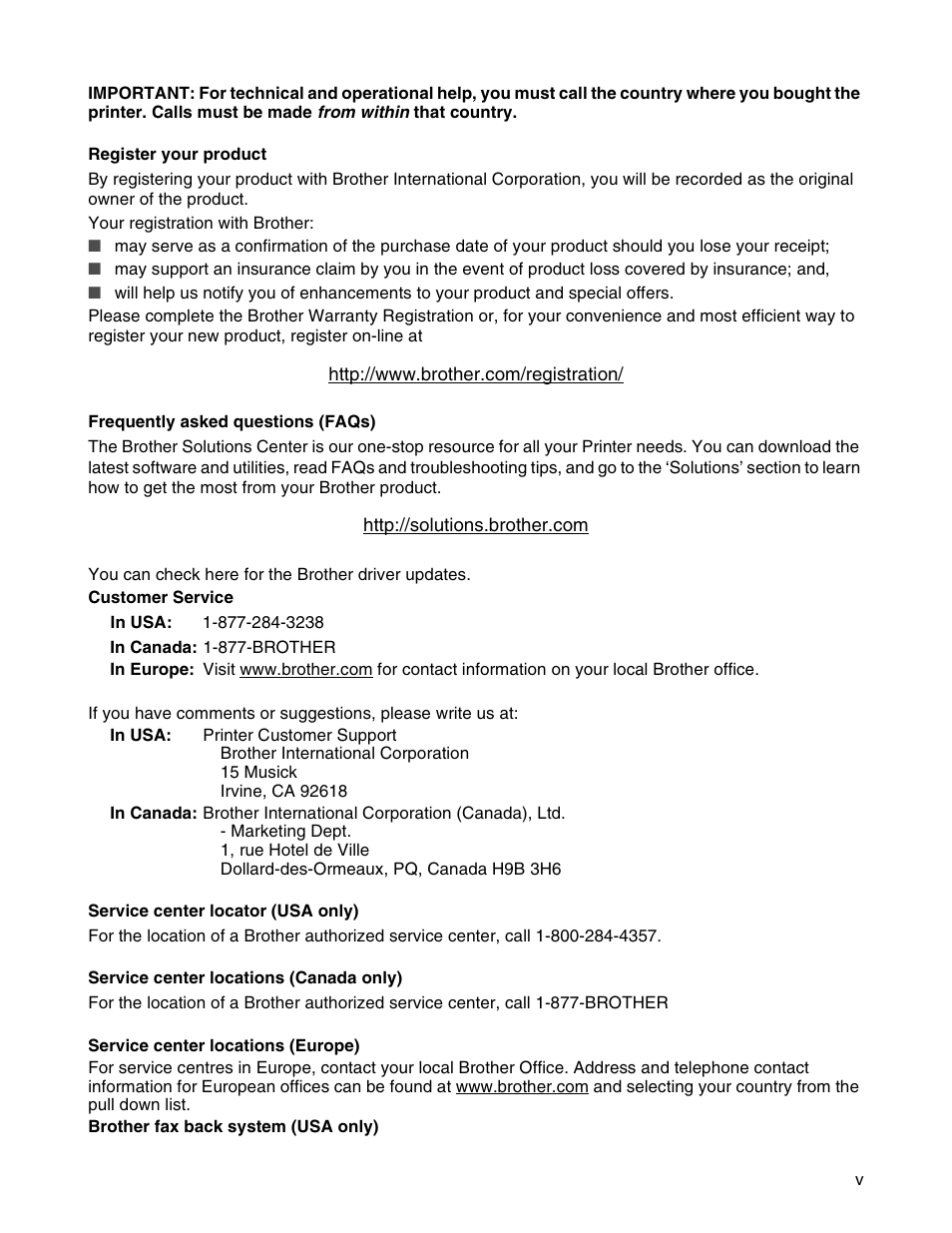 Brother HL 2700CN User Manual | Page 6 / 162