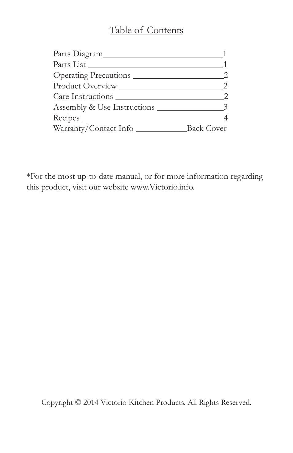 Victorio VKP1152 Cherry Stoner User Manual | Page 2 / 8