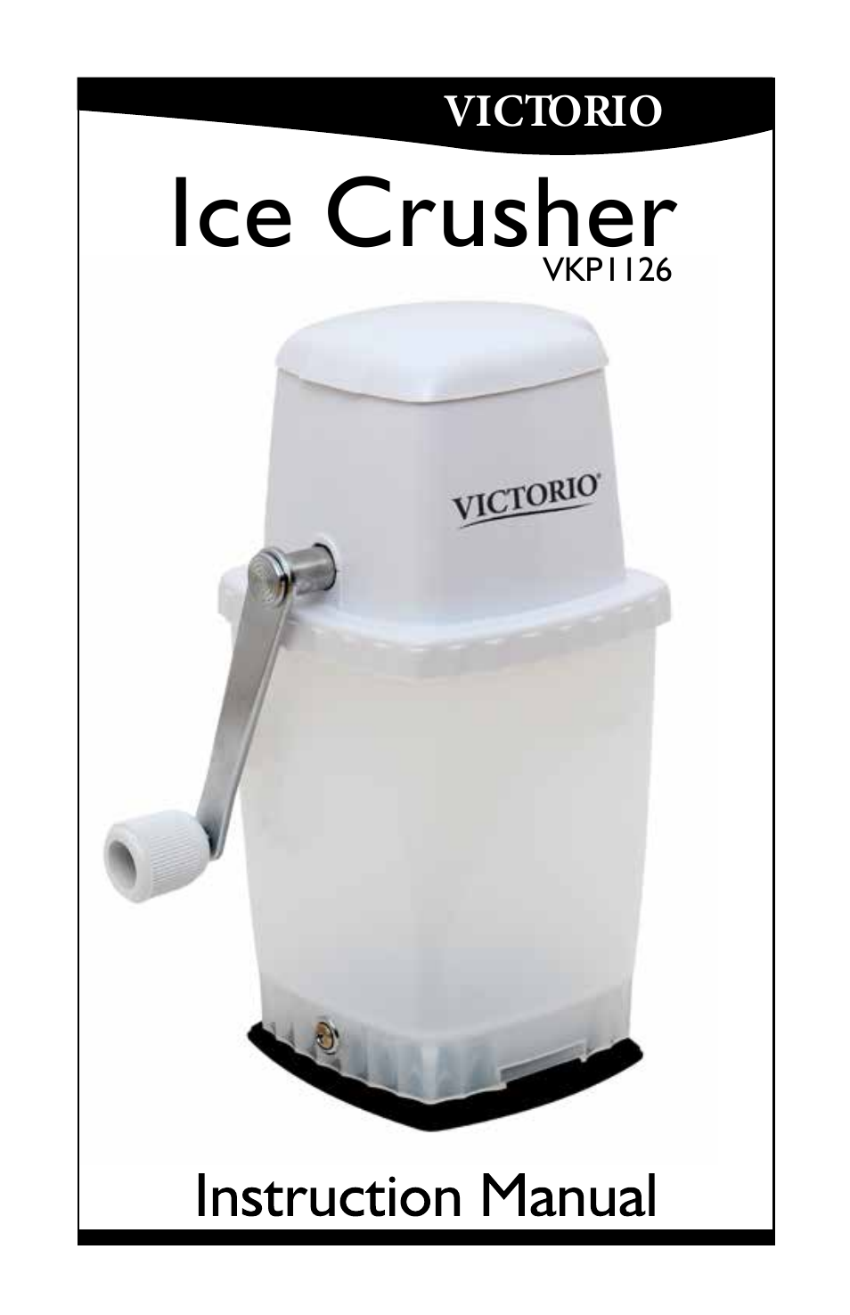 Victorio VKP1126 Ice Crusher User Manual | 4 pages