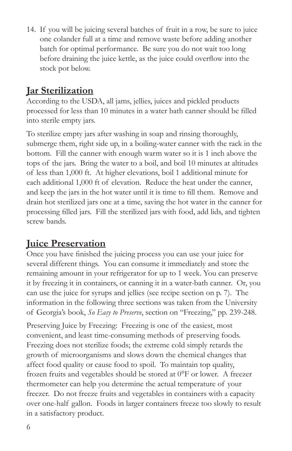 Jar sterilization, Juice preservation | Victorio VKP1140 Stainless Steel Steam Juicer User Manual | Page 8 / 16