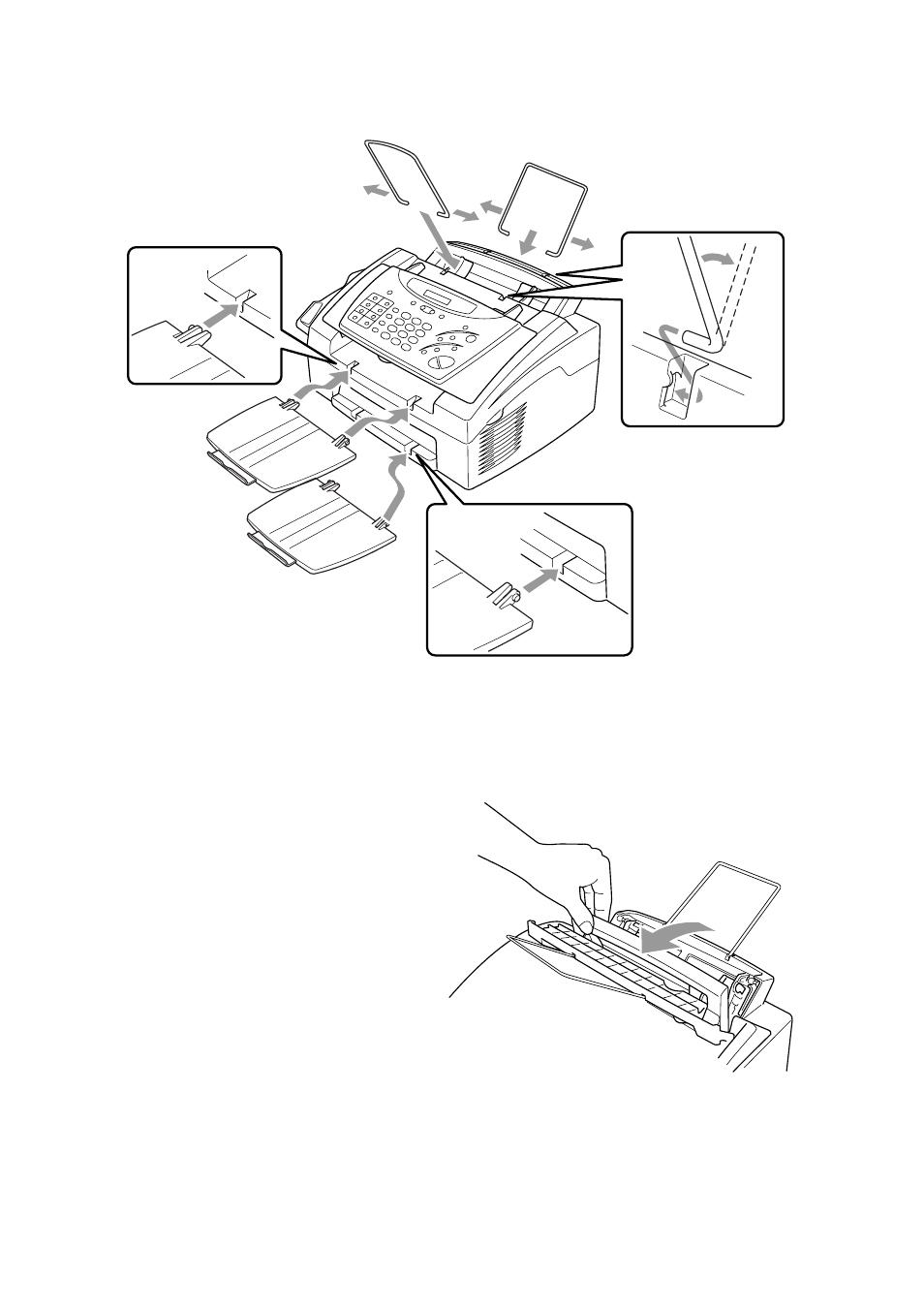 Loading paper, Loading paper -6, Loading paper 1 | Brother FAX 2600 User Manual | Page 28 / 136