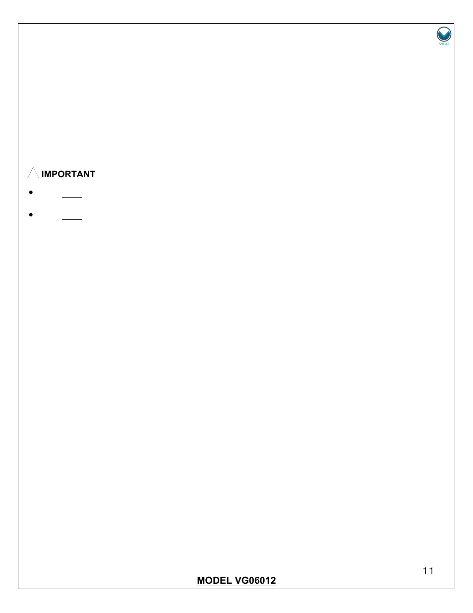 Vigo VG06012 User Manual | Page 11 / 12