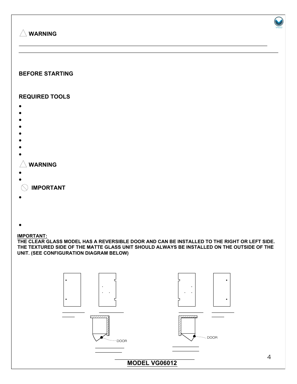 Vigo VG06012 User Manual | Page 4 / 12