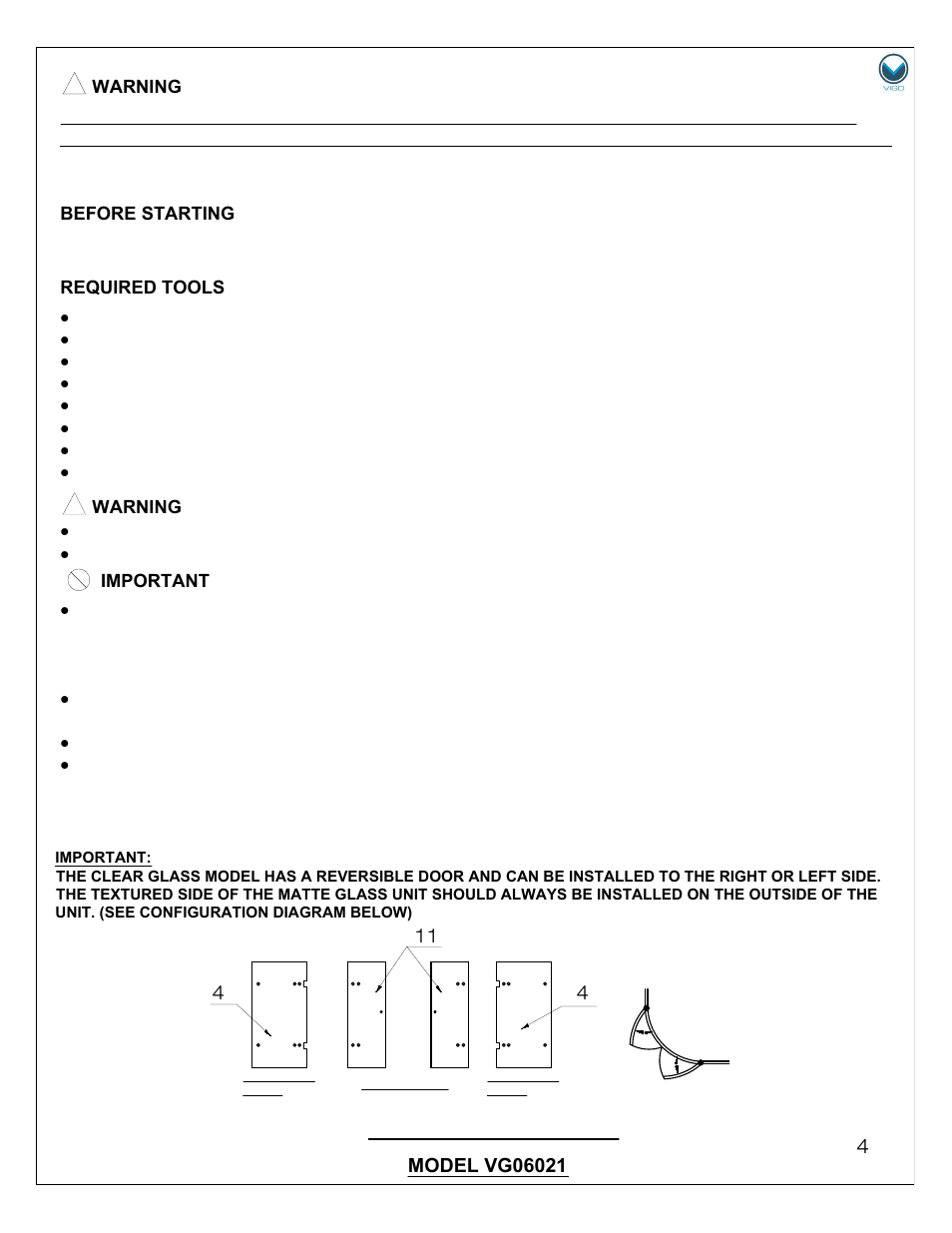 Vigo VG06021 User Manual | Page 4 / 14