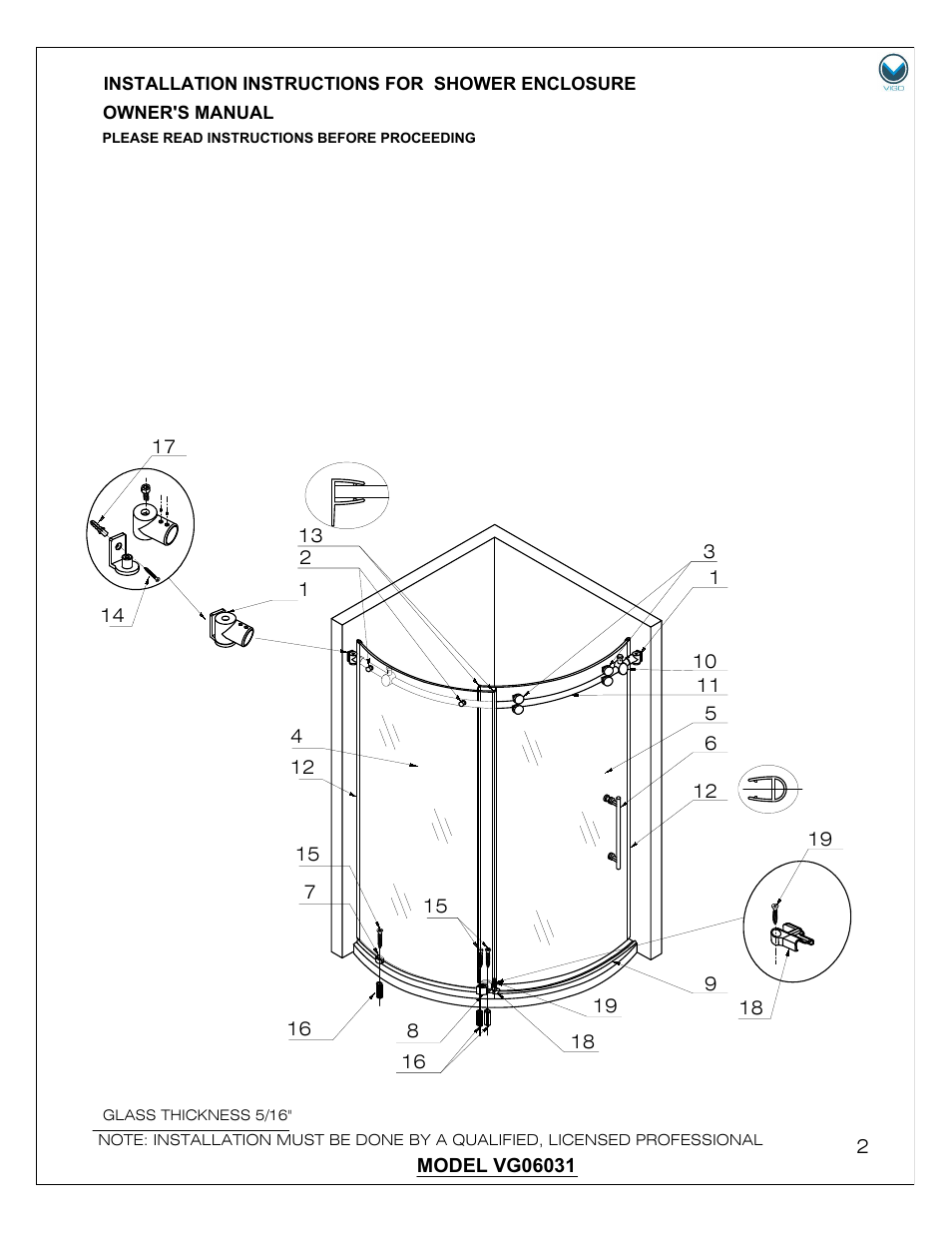 Vigo VG06031 User Manual | Page 2 / 18