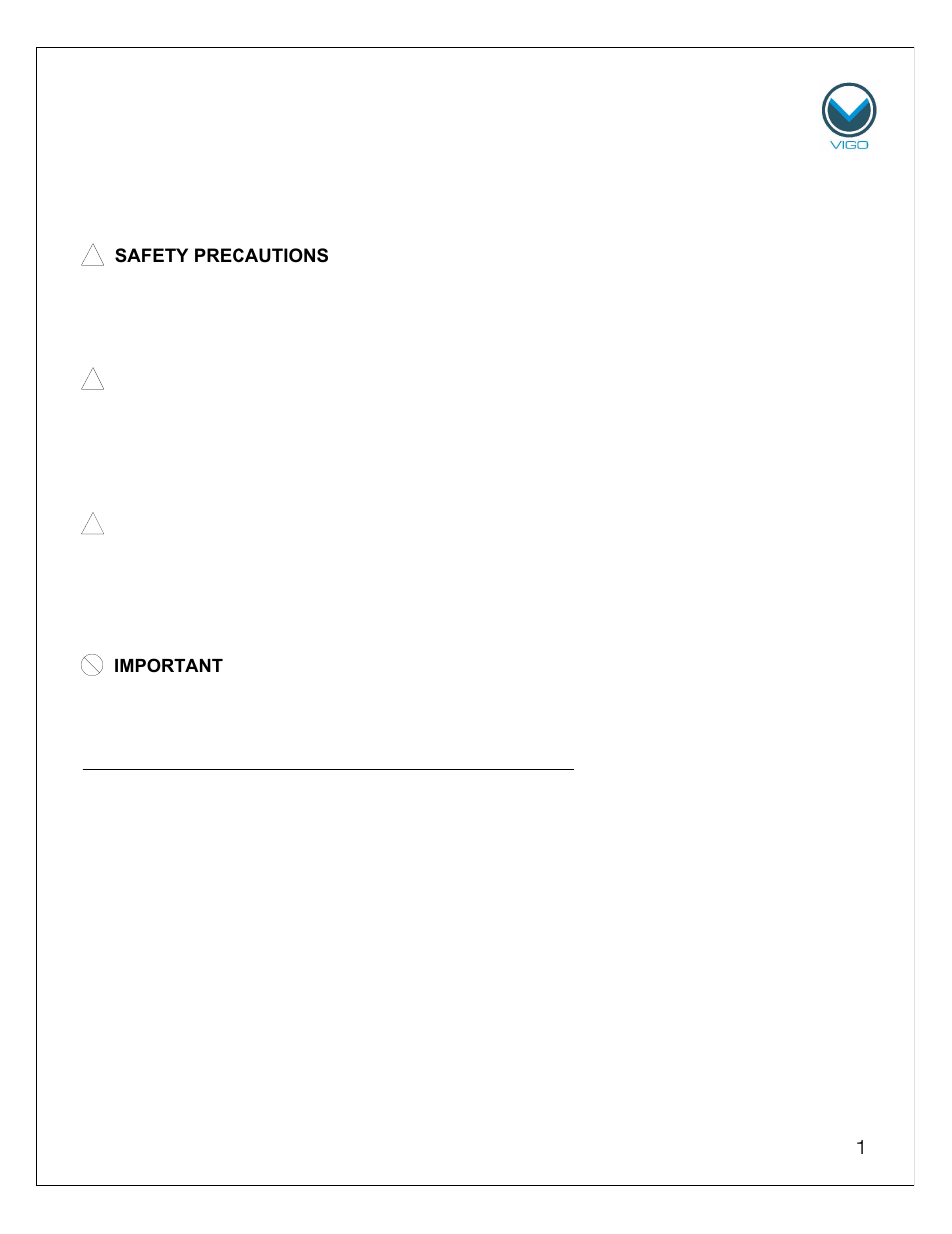 Vigo VG06051 User Manual | 18 pages
