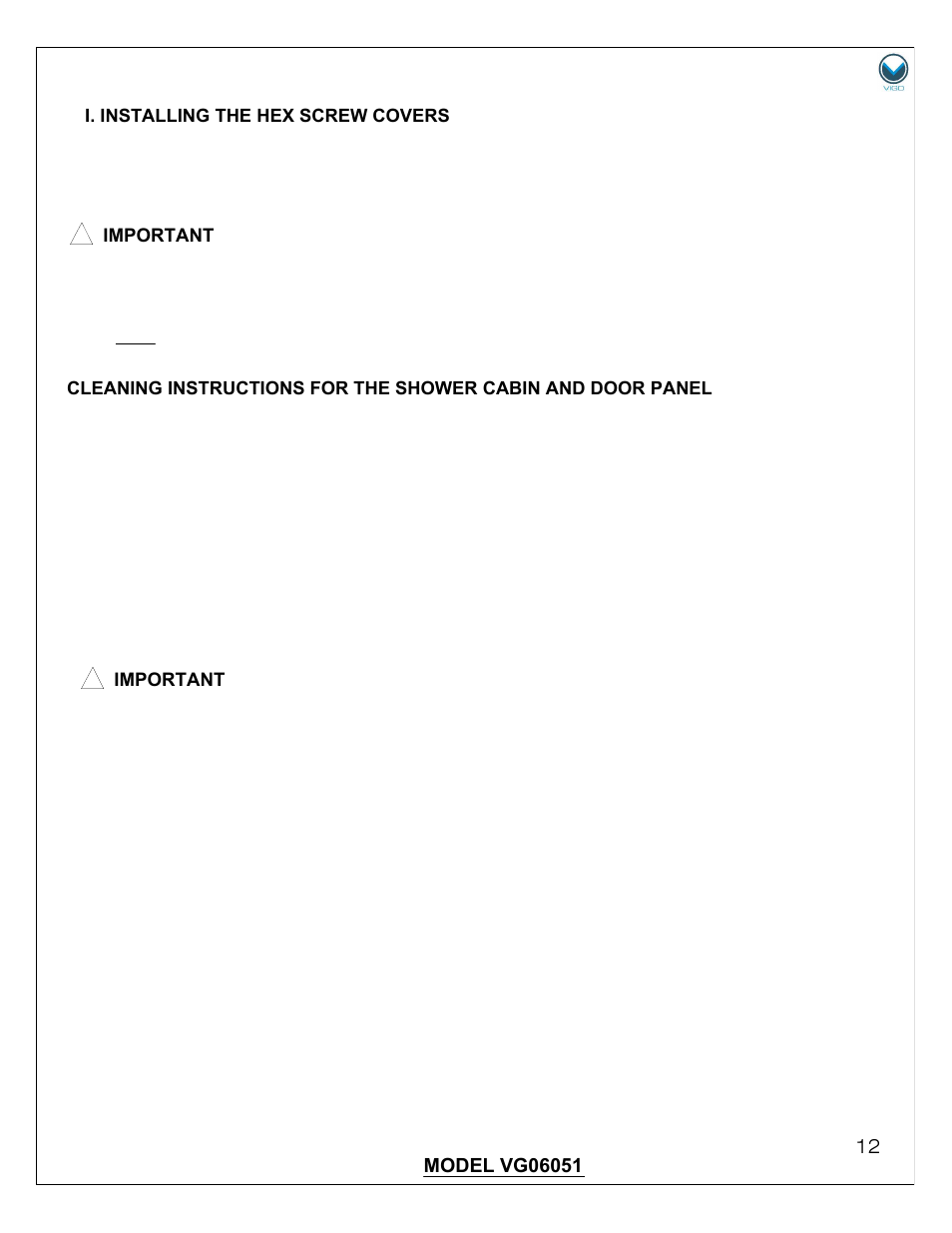 Vigo VG06051 User Manual | Page 12 / 18