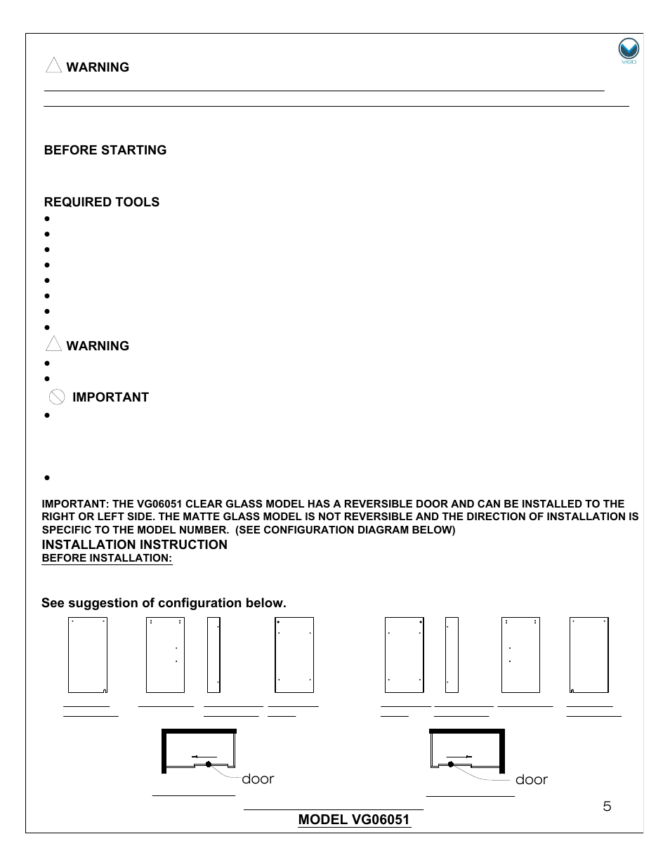 Vigo VG06051 User Manual | Page 5 / 18