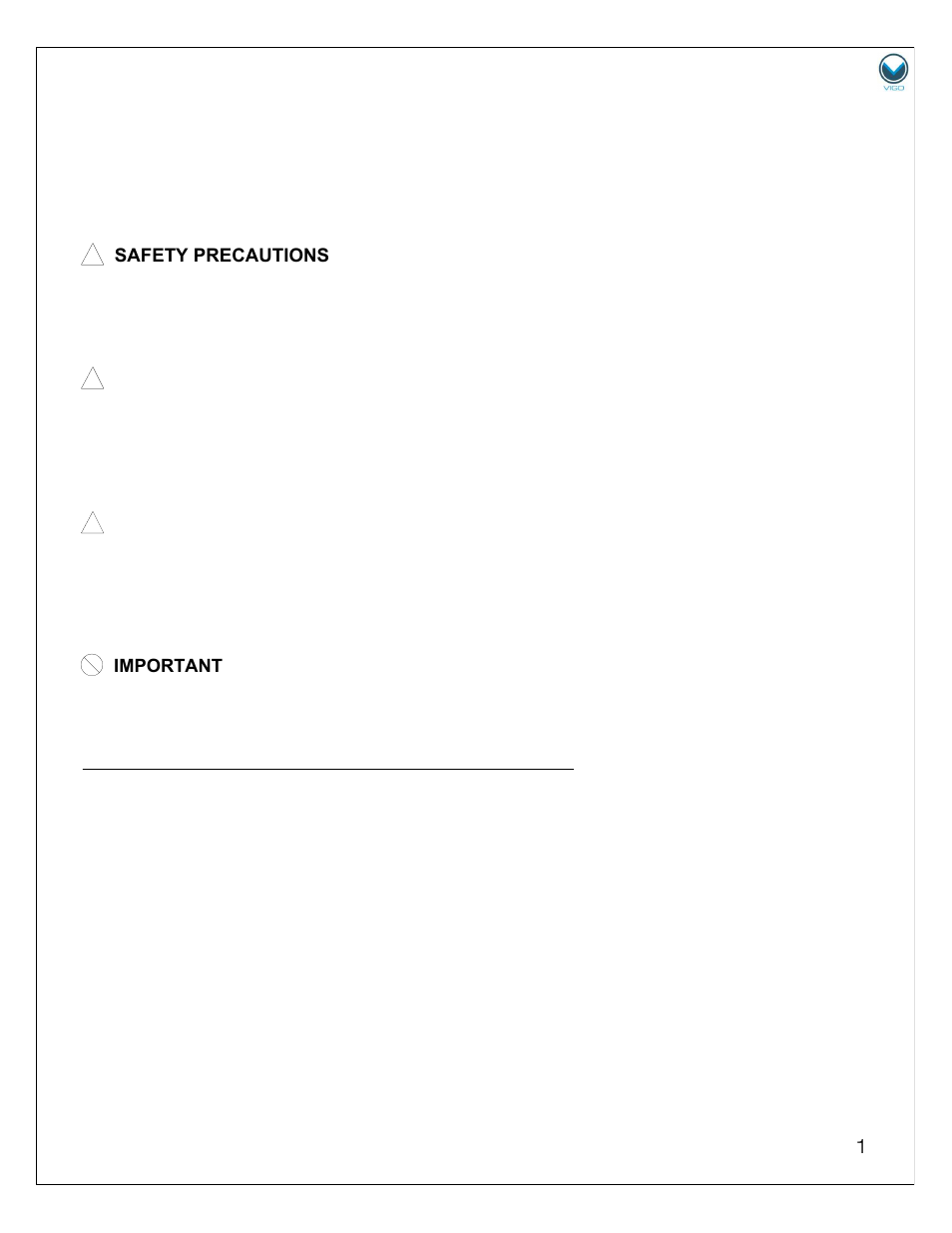 Vigo VG06042B User Manual | 12 pages