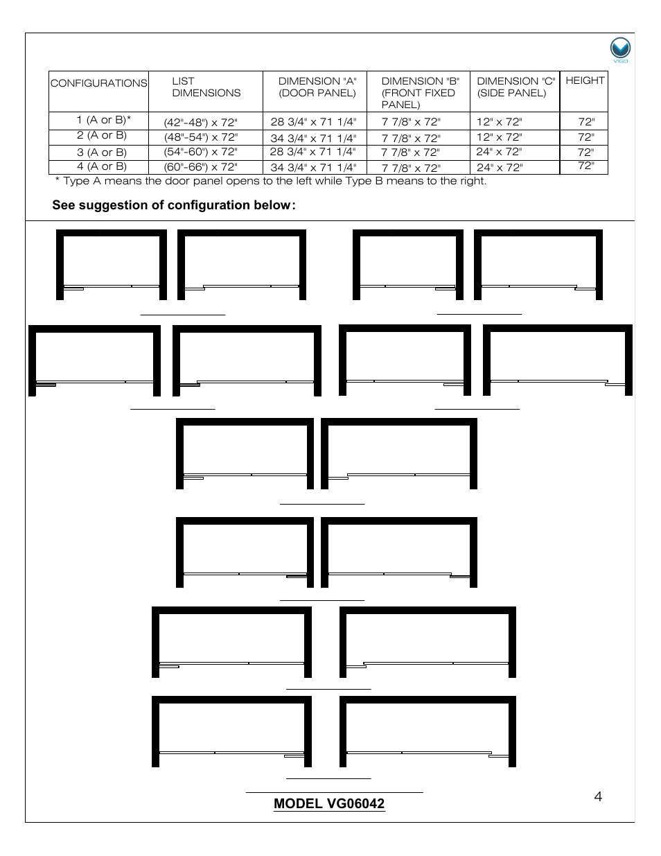 See suggestion of configuration below | Vigo VG06042B User Manual | Page 4 / 12