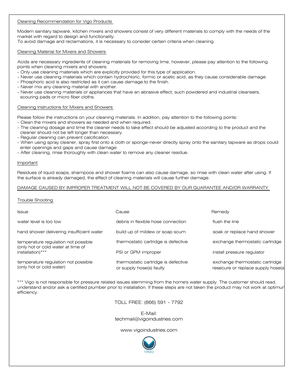 Vigo VG08004 User Manual | Page 7 / 8