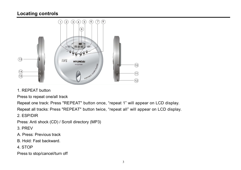 Hyundai H-CD7006 User Manual | Page 3 / 26