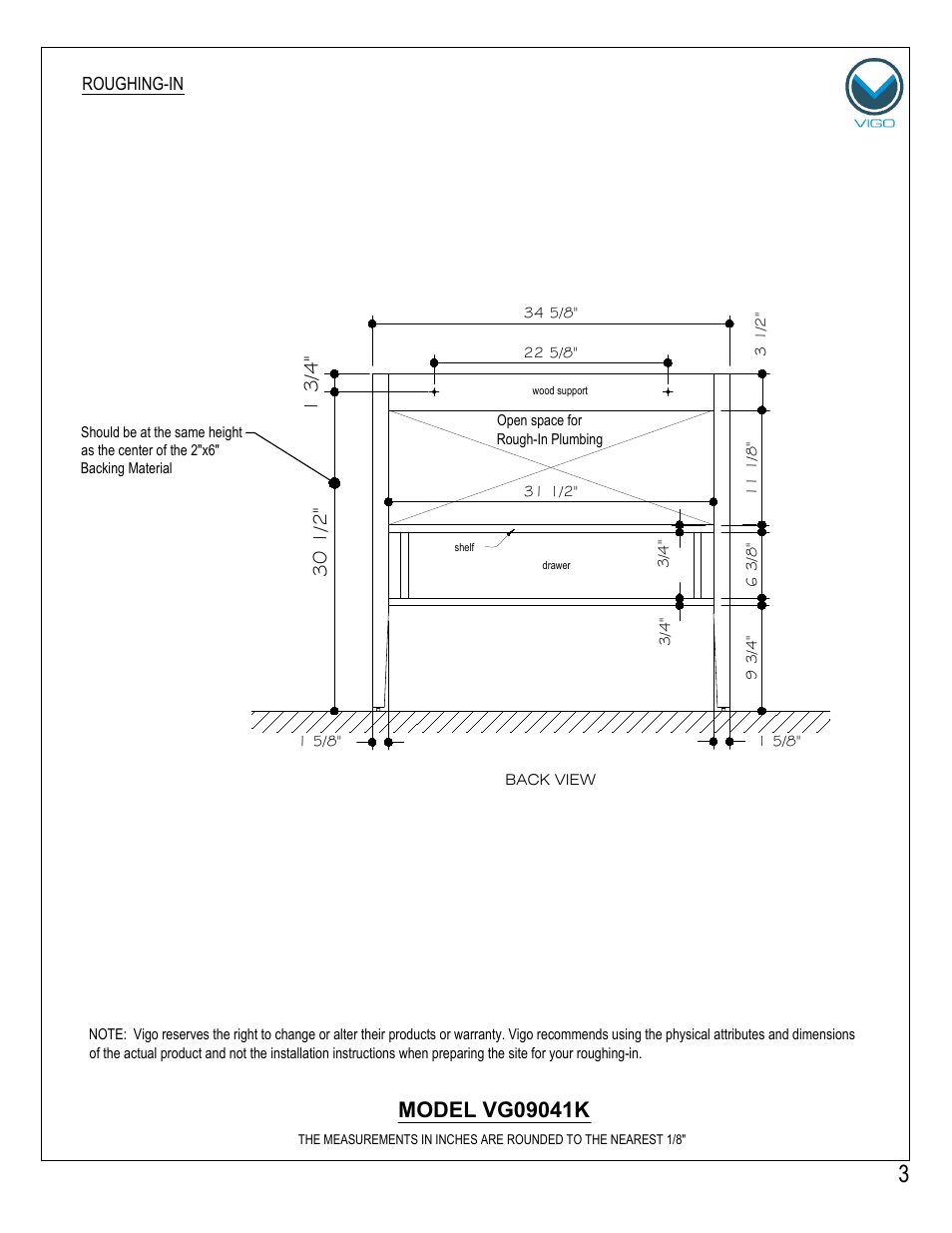 Vigo VG09041K User Manual | Page 3 / 7