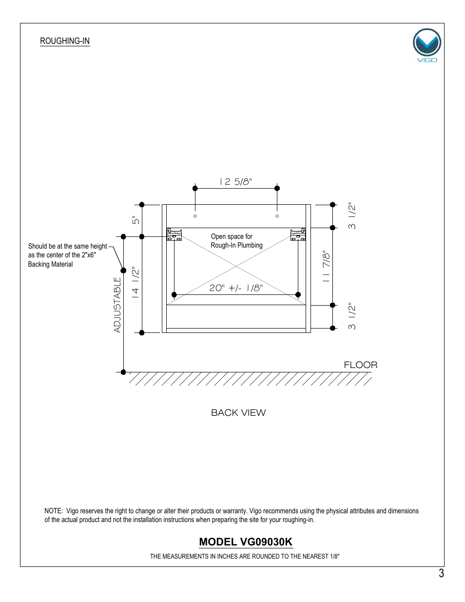 Vigo VG09030K User Manual | Page 3 / 7
