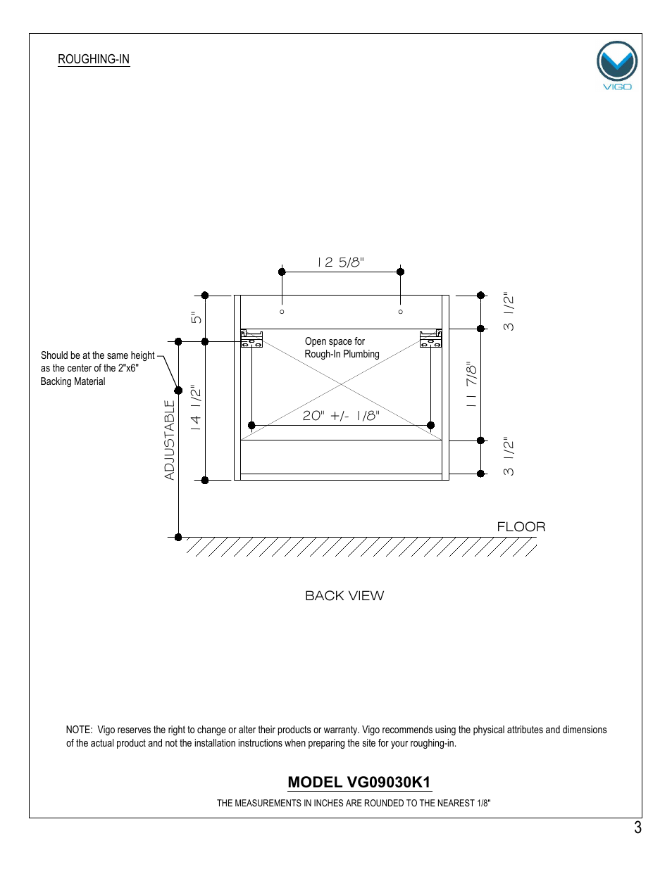Vigo VG09030K1 User Manual | Page 3 / 7