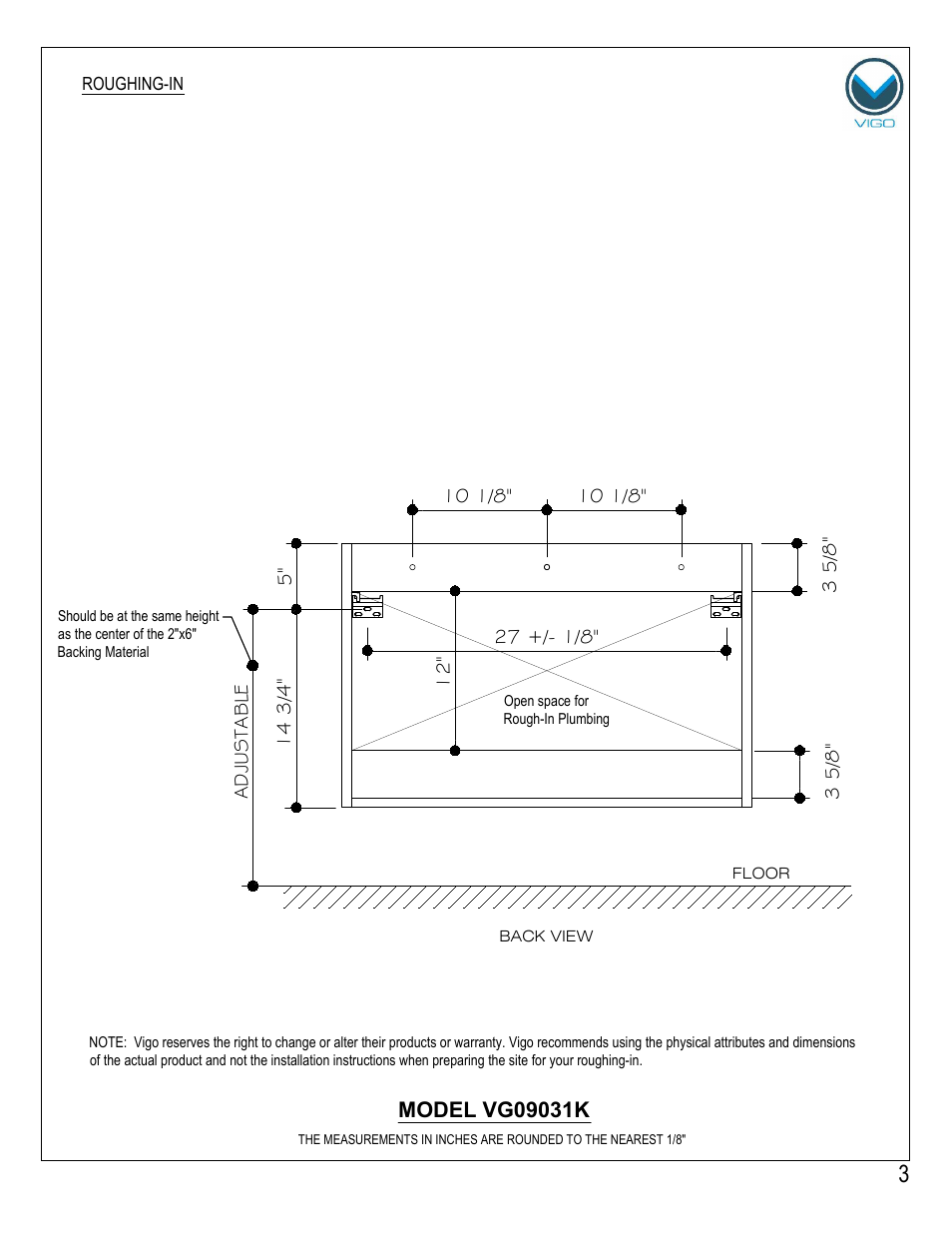 Vigo VG09031K User Manual | Page 3 / 7