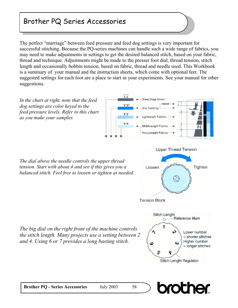 Brother pq- series accessories, Brother pq series accessories | Brother 1300 User Manual | Page 2 / 20
