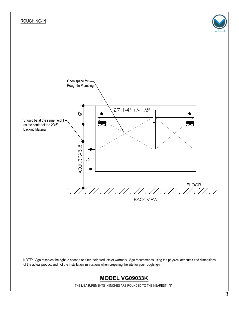Vigo VG0903K User Manual | Page 3 / 7