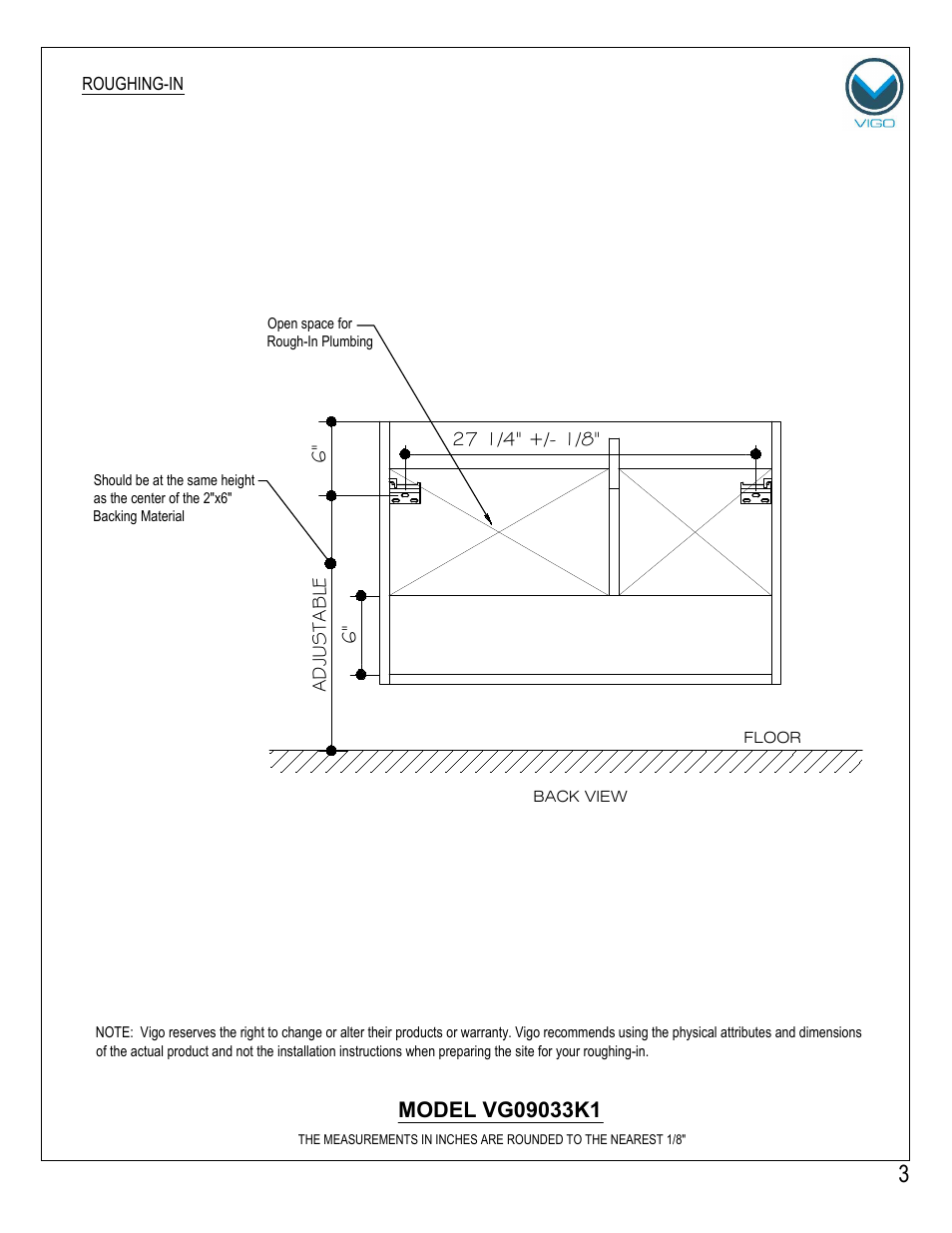 Vigo VG0903K1 User Manual | Page 3 / 7