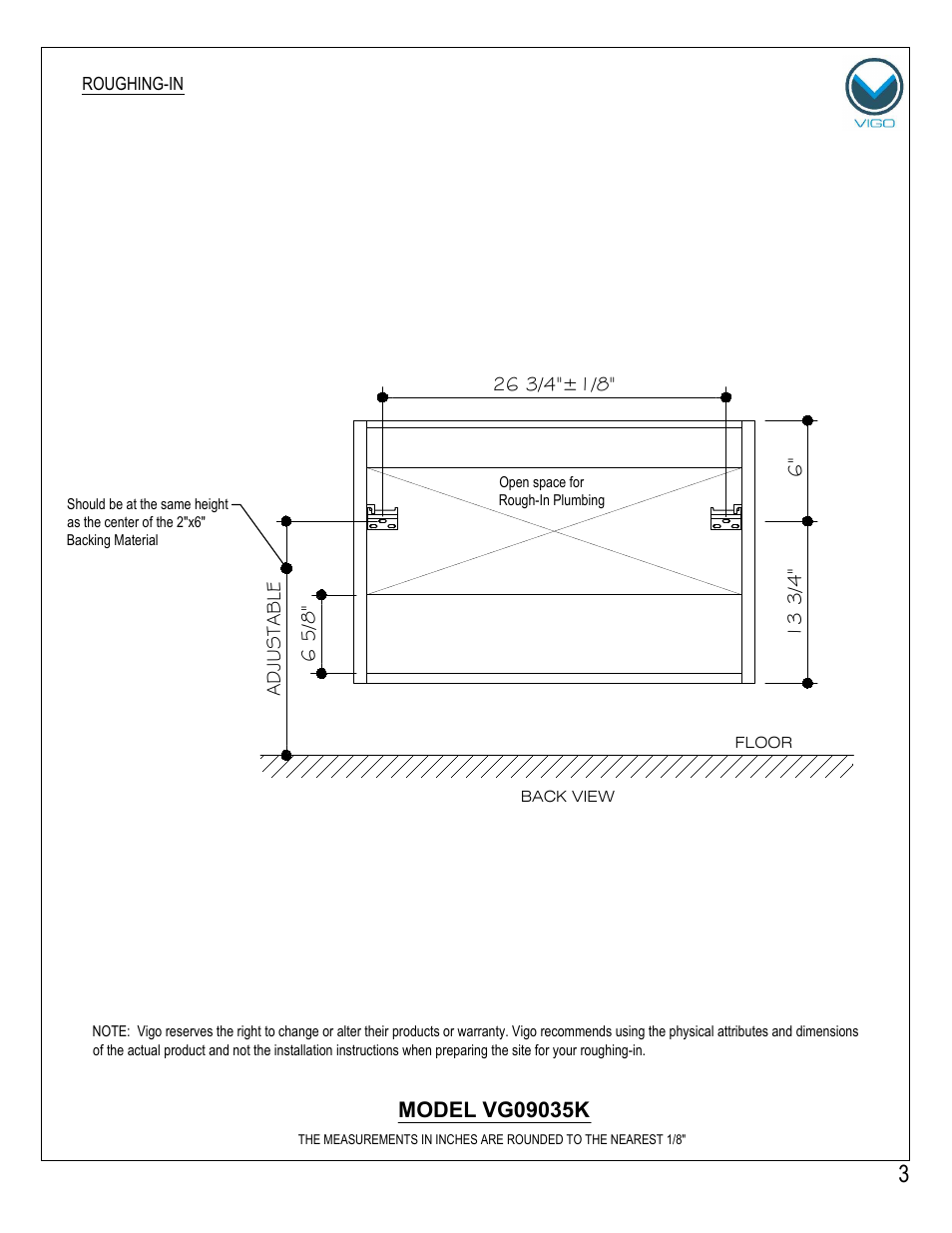 Vigo VG09035K User Manual | Page 3 / 7