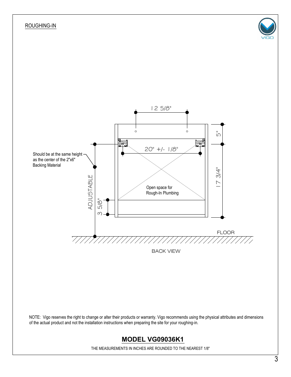 Vigo VG09036K1 User Manual | Page 3 / 7