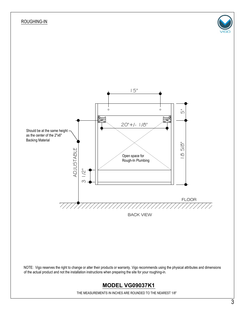 Vigo VG09037K1 User Manual | Page 3 / 7