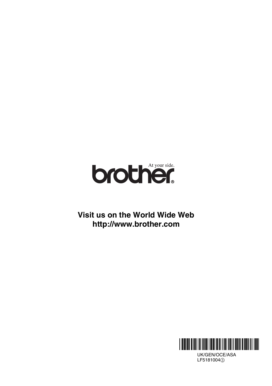 Brother uk/ire/saf/pan nordic | Brother DCP-310CN User Manual | Page 100 / 100
